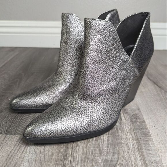 Naturalizer Rosetta Silver leather cutout ankle pointed toe booties womens 8 - Picture 4 of 9